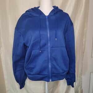 Shein Blue Zip Up Sweater - Women's Size Medium
